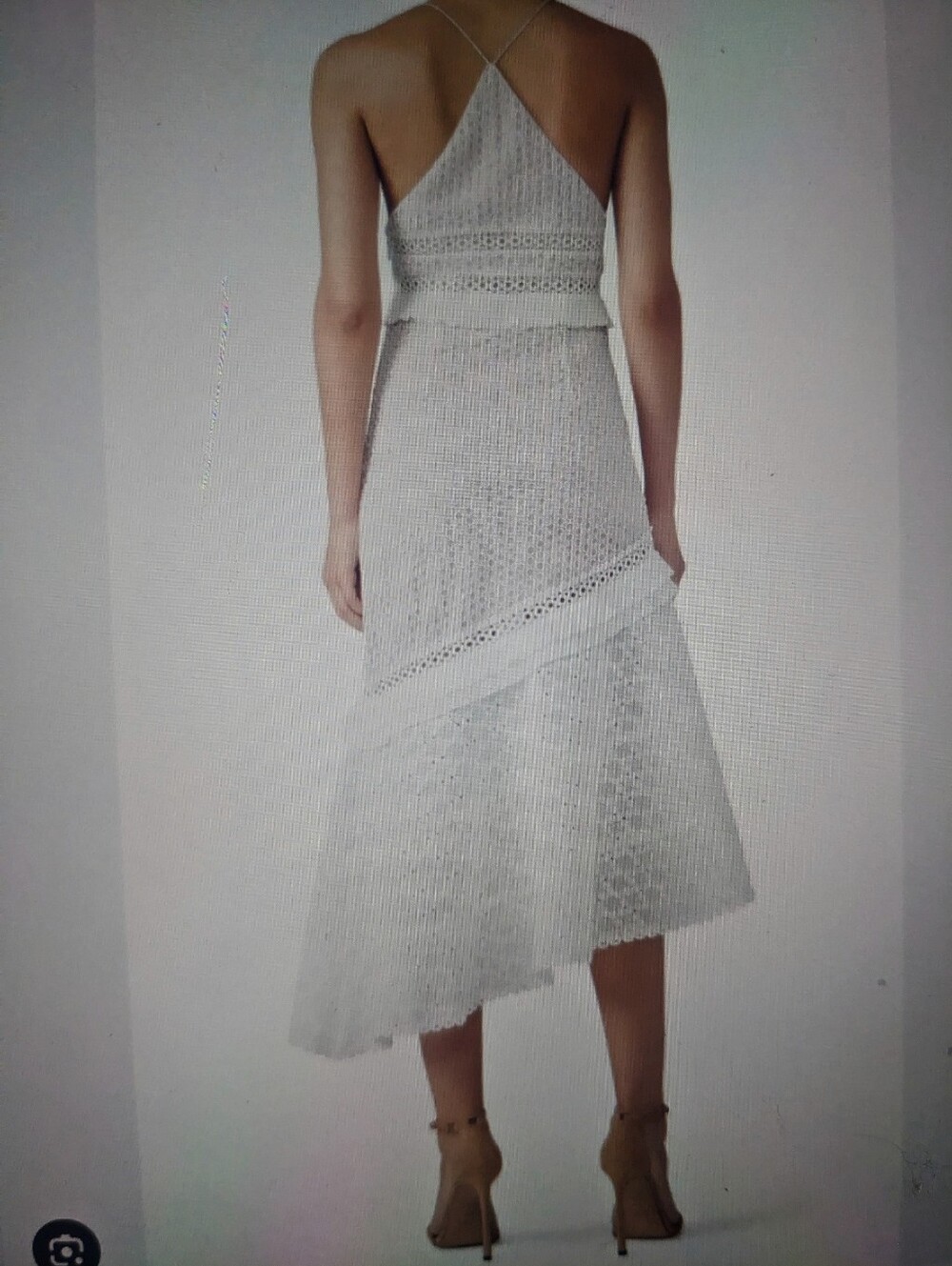 SAYLOR White Eyelet Lace Midi Dress - Picture 2 of 13